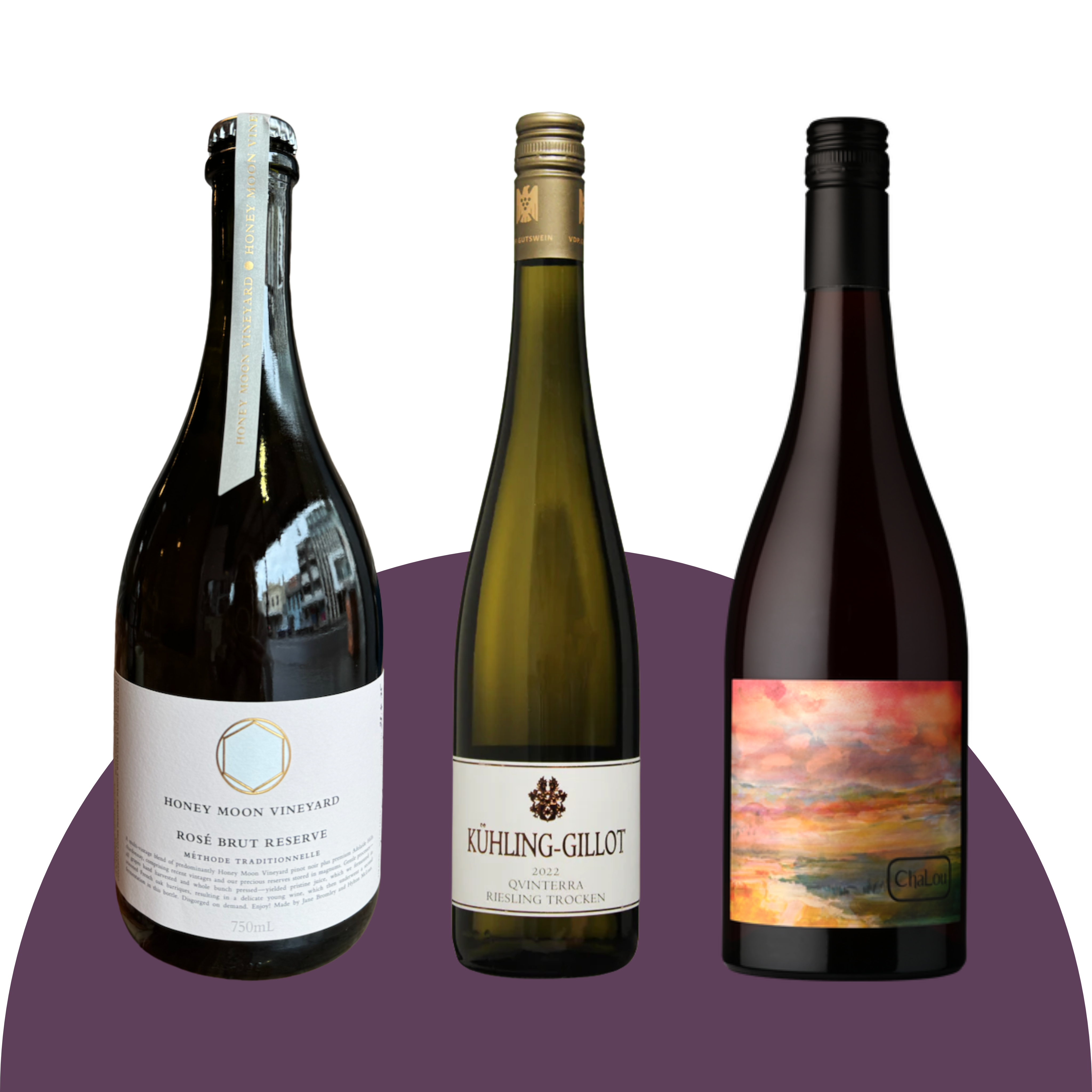 Image of the wines included in the Wine Pack