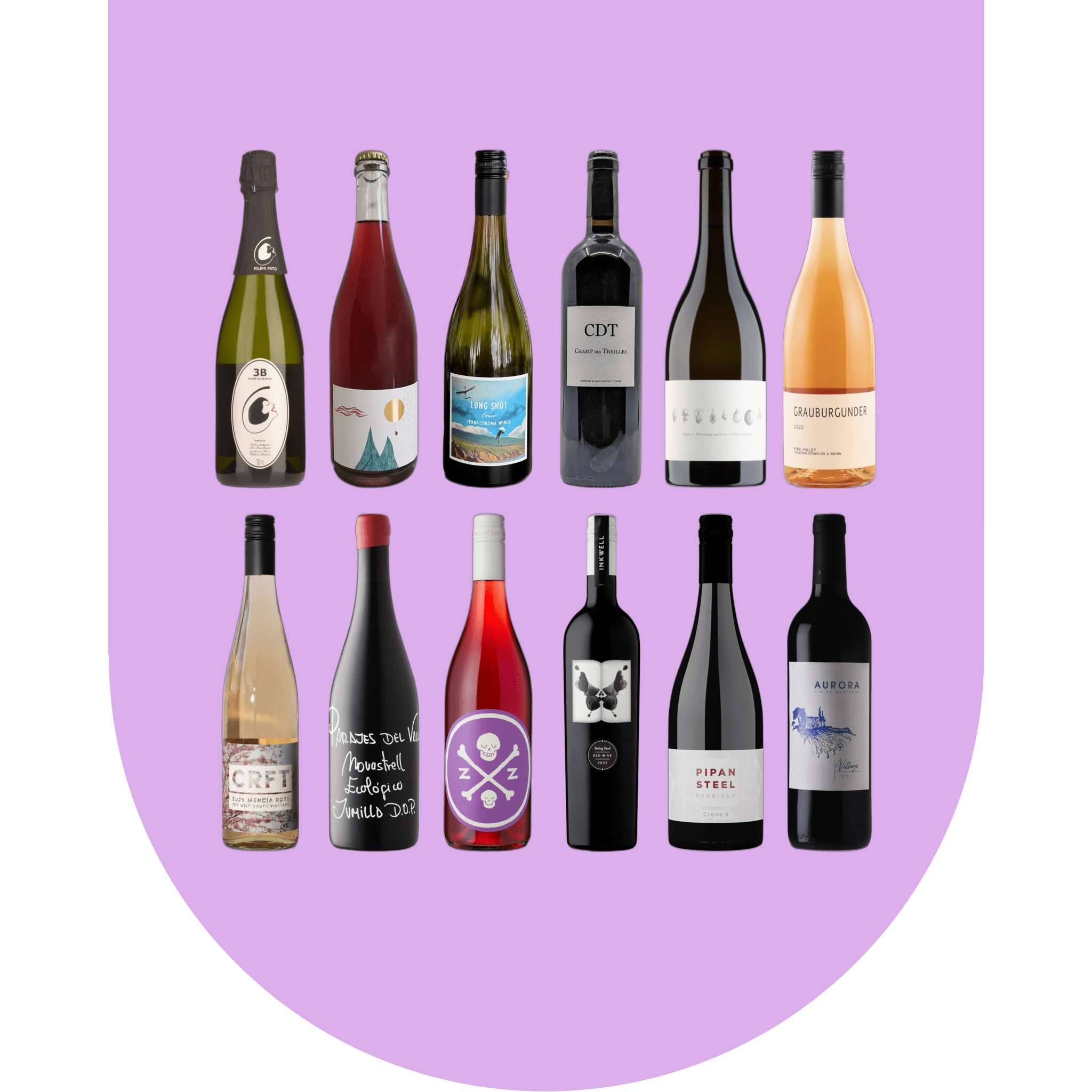 Image of the wines included in the Wine Pack