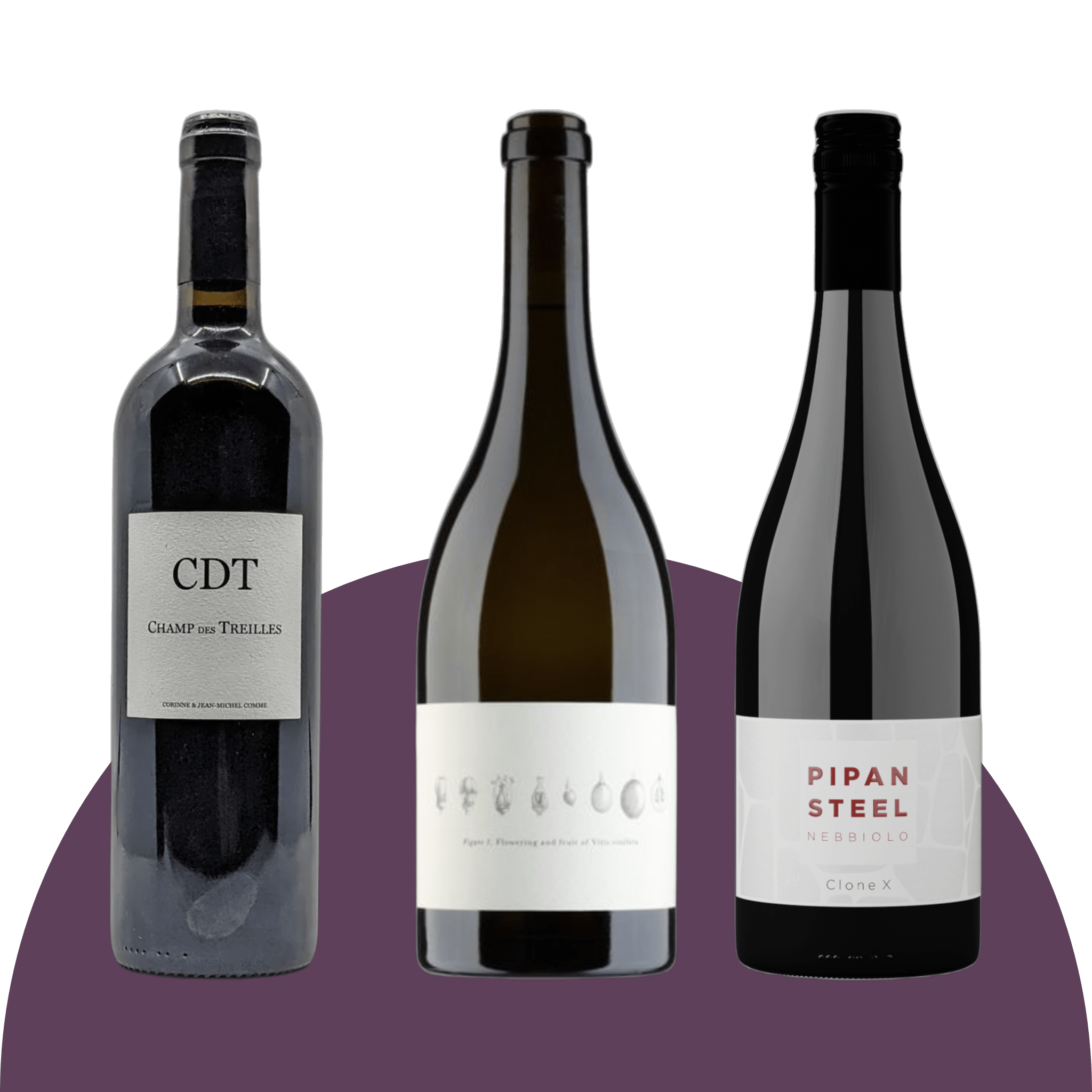 Image of the wines included in the Wine Pack