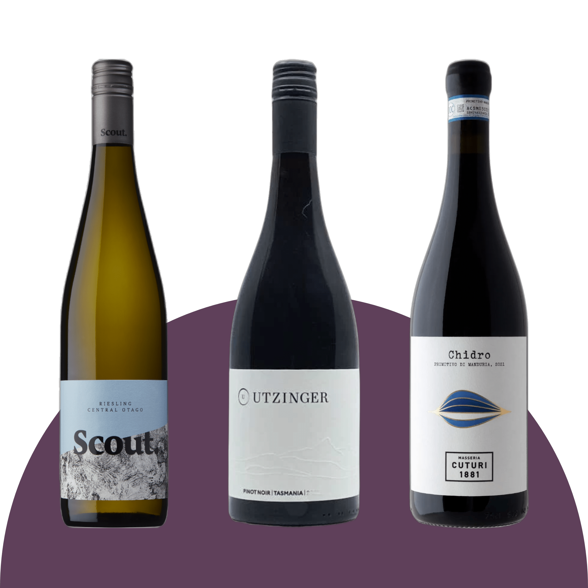 Image of the wines included in the Wine Pack