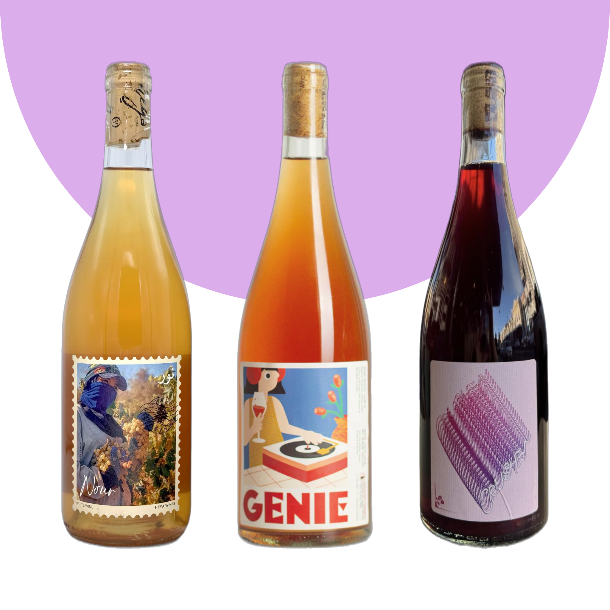Image of the wines included in the Wine Pack